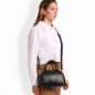 Preview: Henkeltasche als Crossbody Tasche aus Nappaleder Schwarz